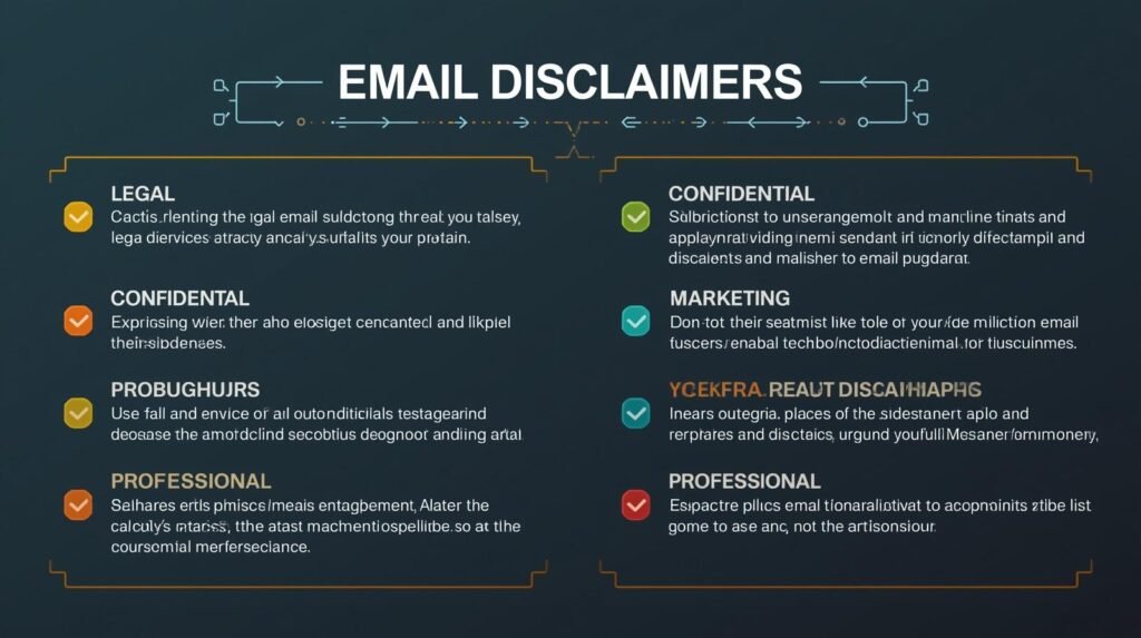 types of email disclaimer examples list