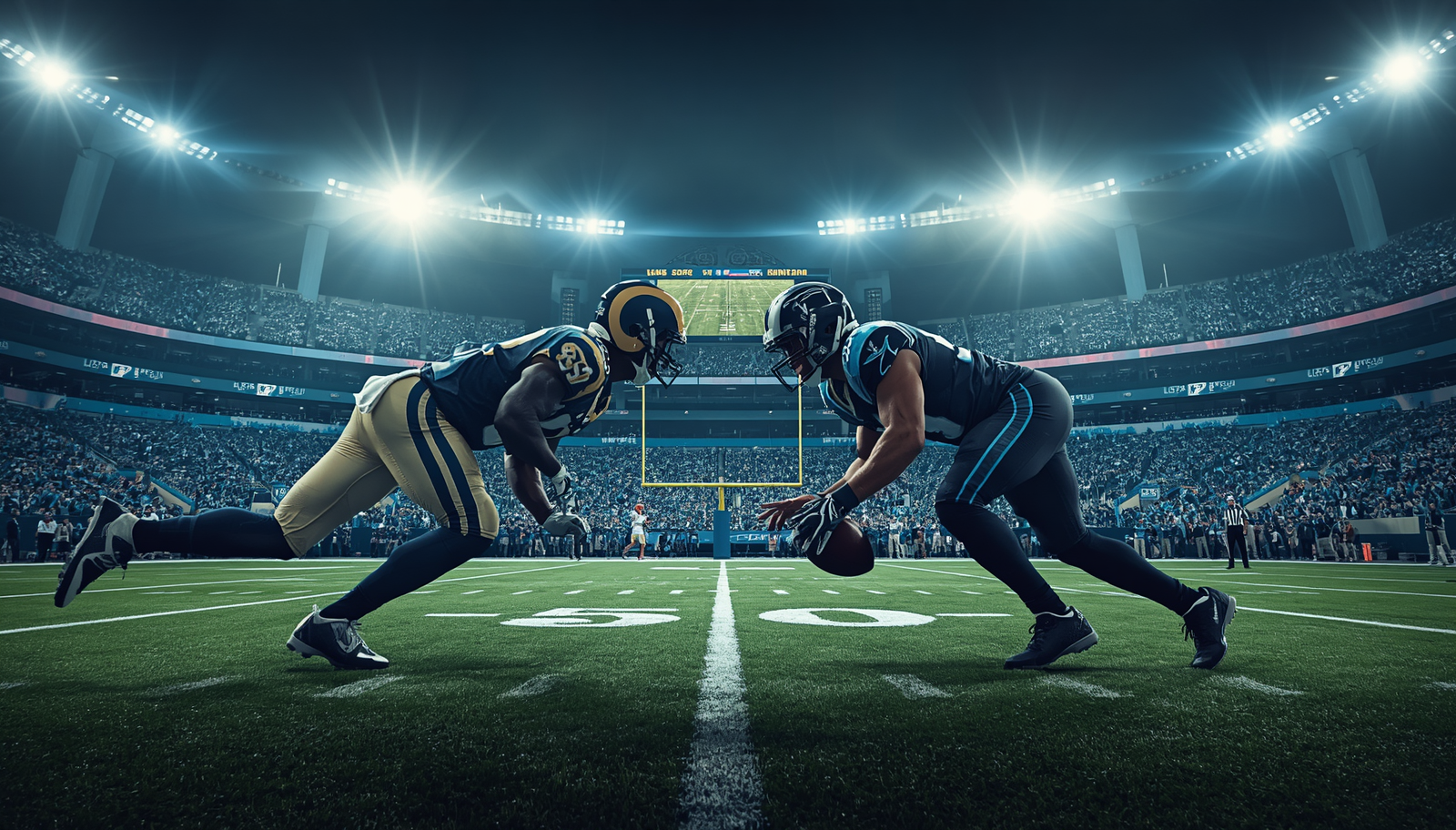 Los Angeles Rams vs Carolina Panthers match player featured image during NFL game