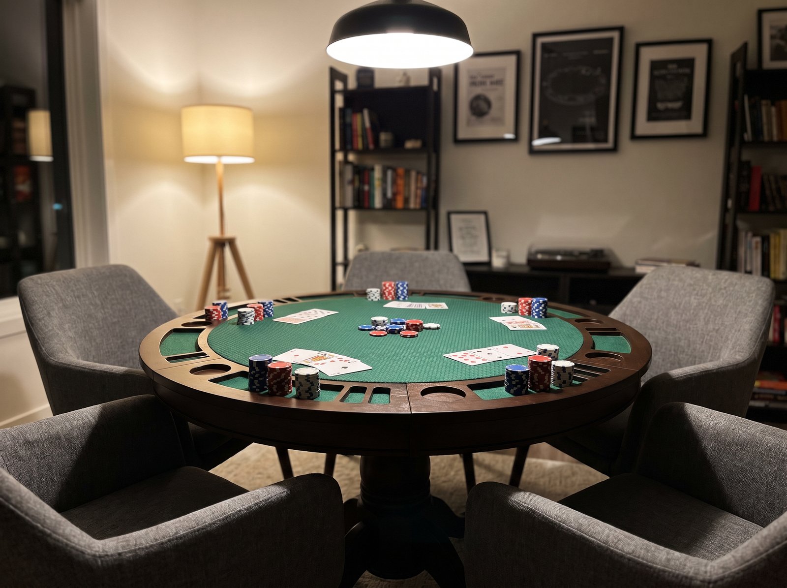 round poker table